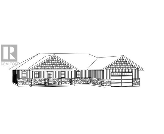 A black and white line drawing of a house with a garage.