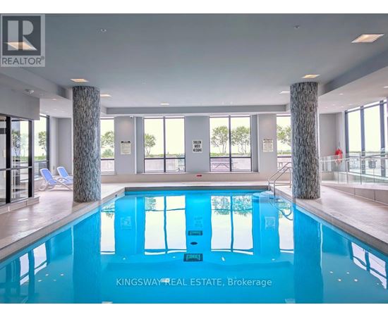 A Kingsway Real Estate brokerage office with a pool.
