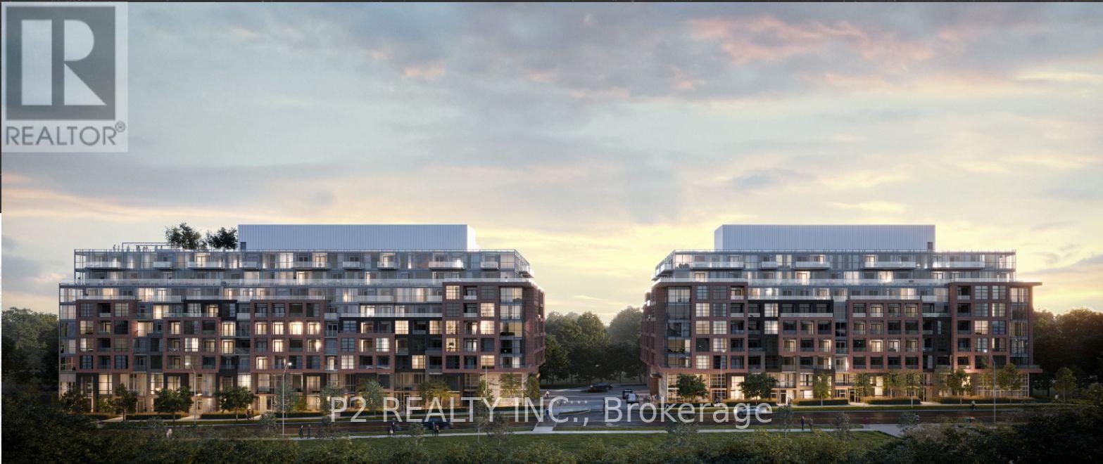 Two identical buildings are shown in the image, one on the left and one on the right.