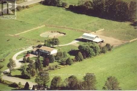 A farm with a barn and a house is shown in the image.