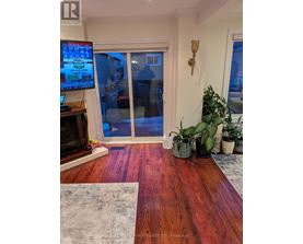 A living room with a TV screen showing a game.