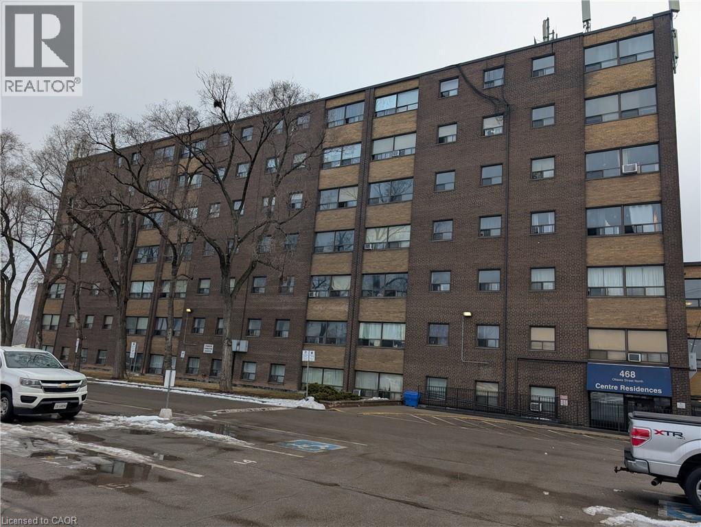 A large brick building with the number 468 on it.