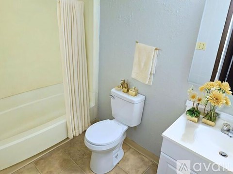 A white toilet sits next to a sink in a bathroom.