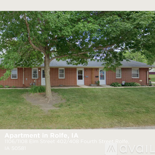 Apartment in Rolfe, IA is for rent.