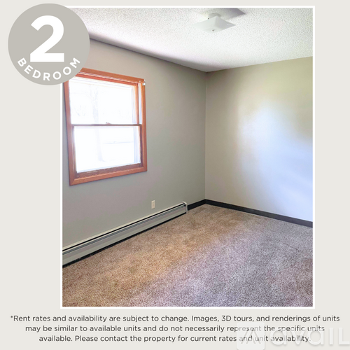 A 2 bedroom apartment is available for rent.
