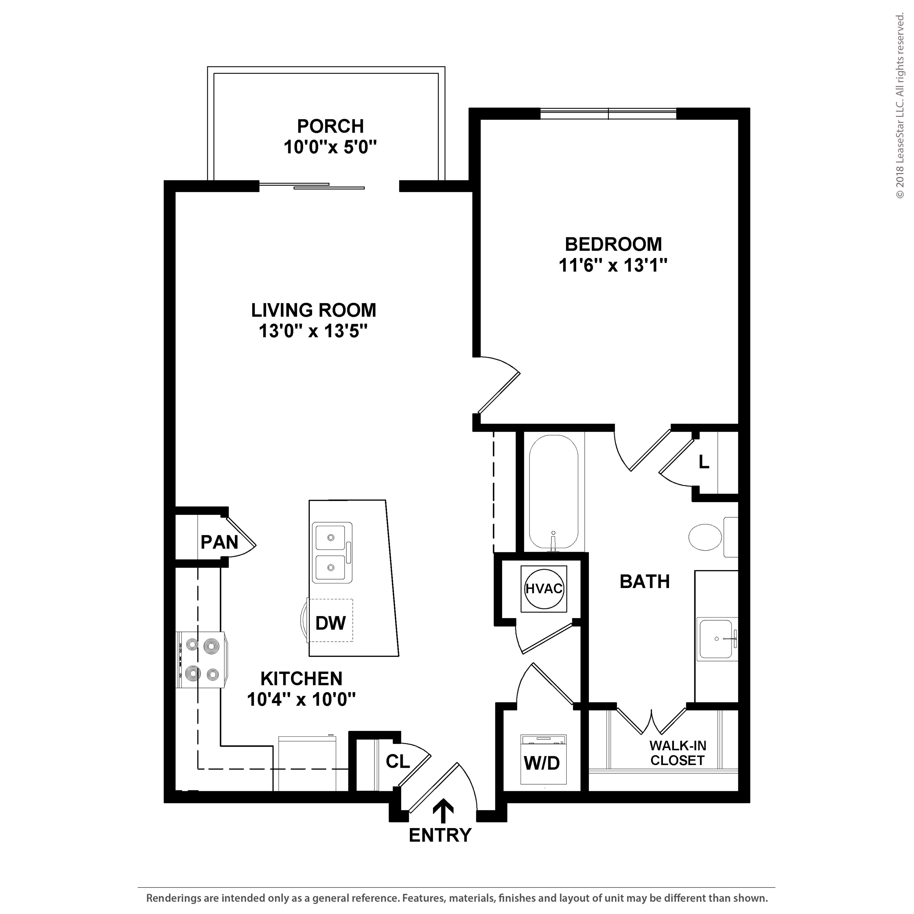 1 Bed/1 Bath-A2