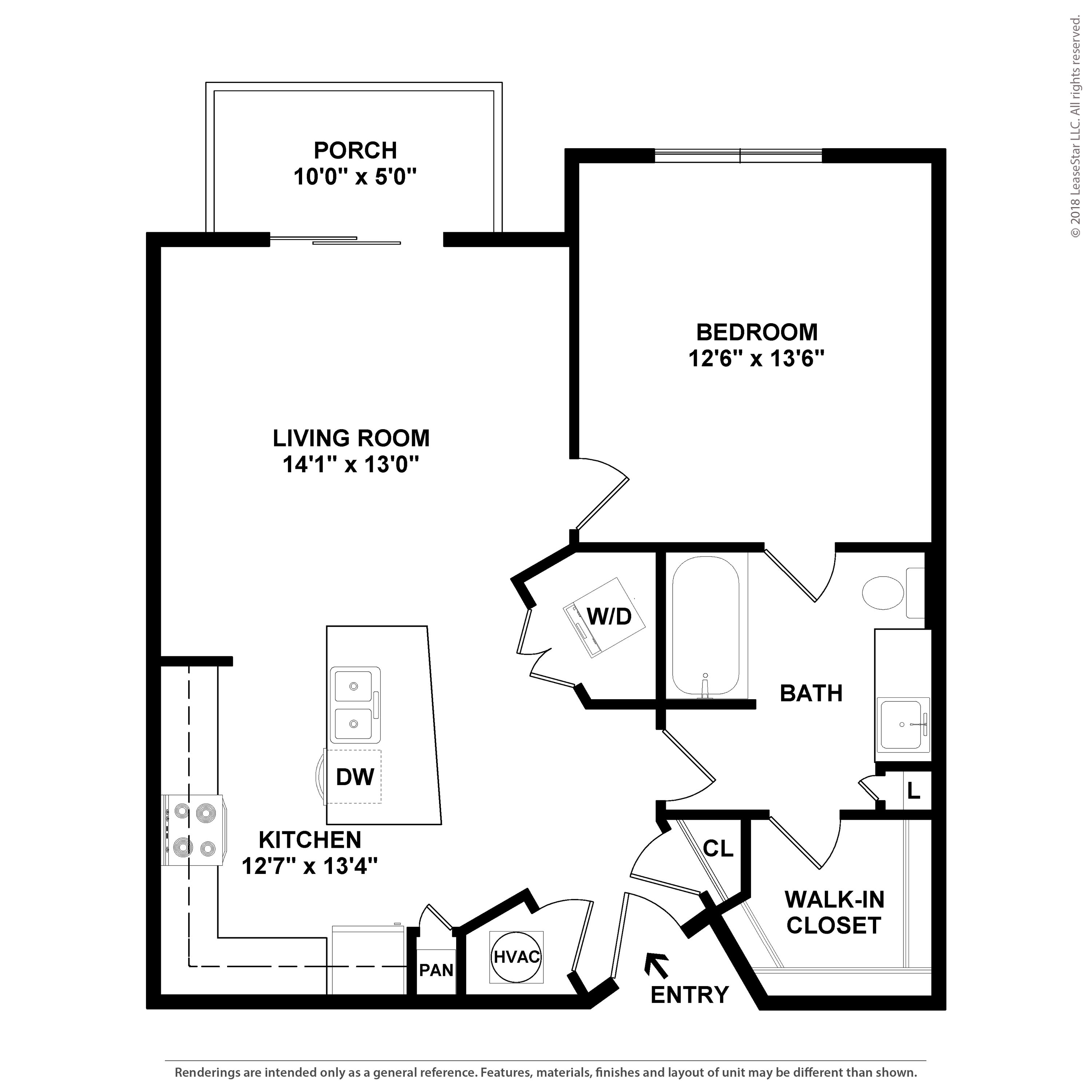 1 Bed/1 Bath-A3