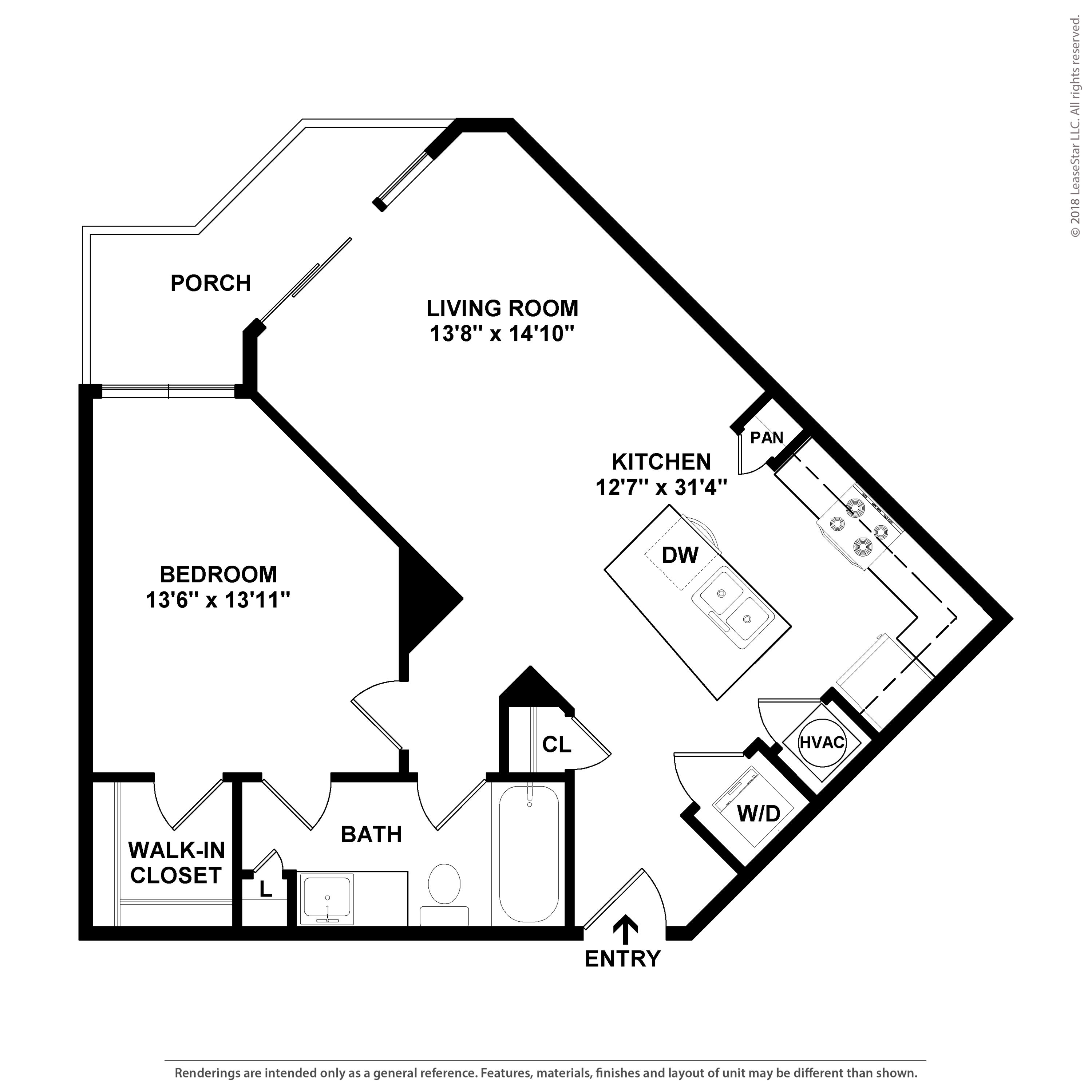 1 Bed/1 Bath-A5