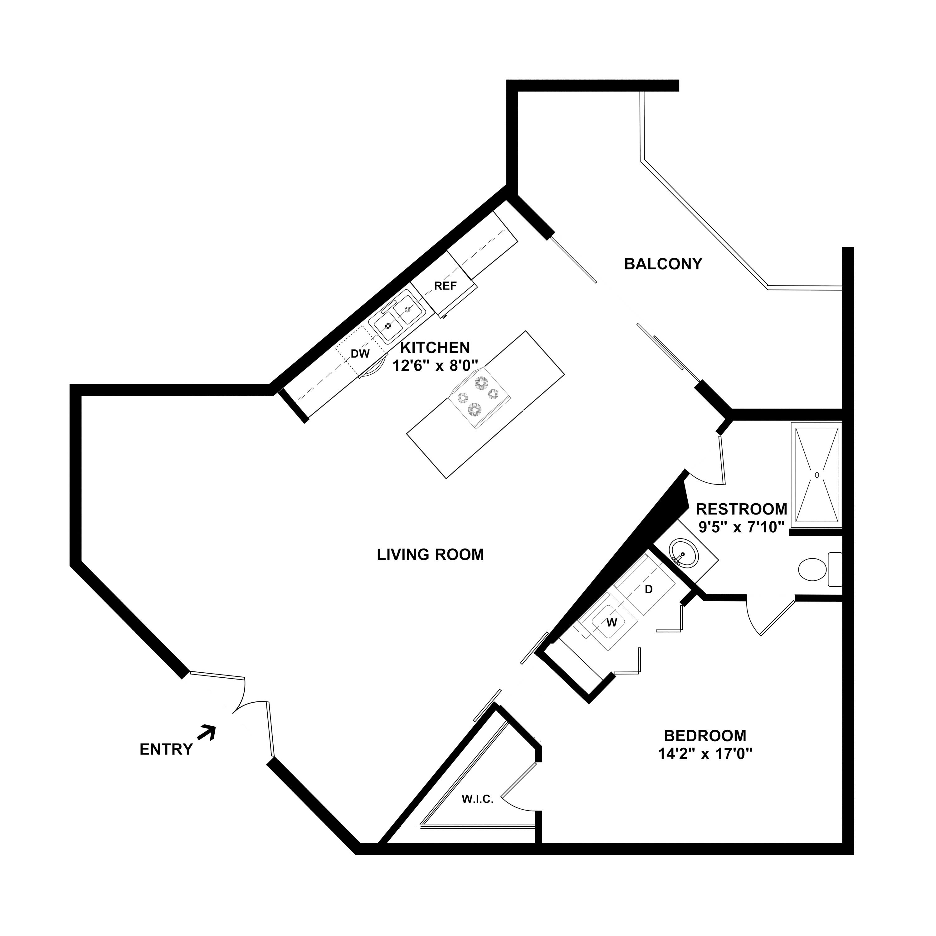 1 Bed/1 Bath-A6