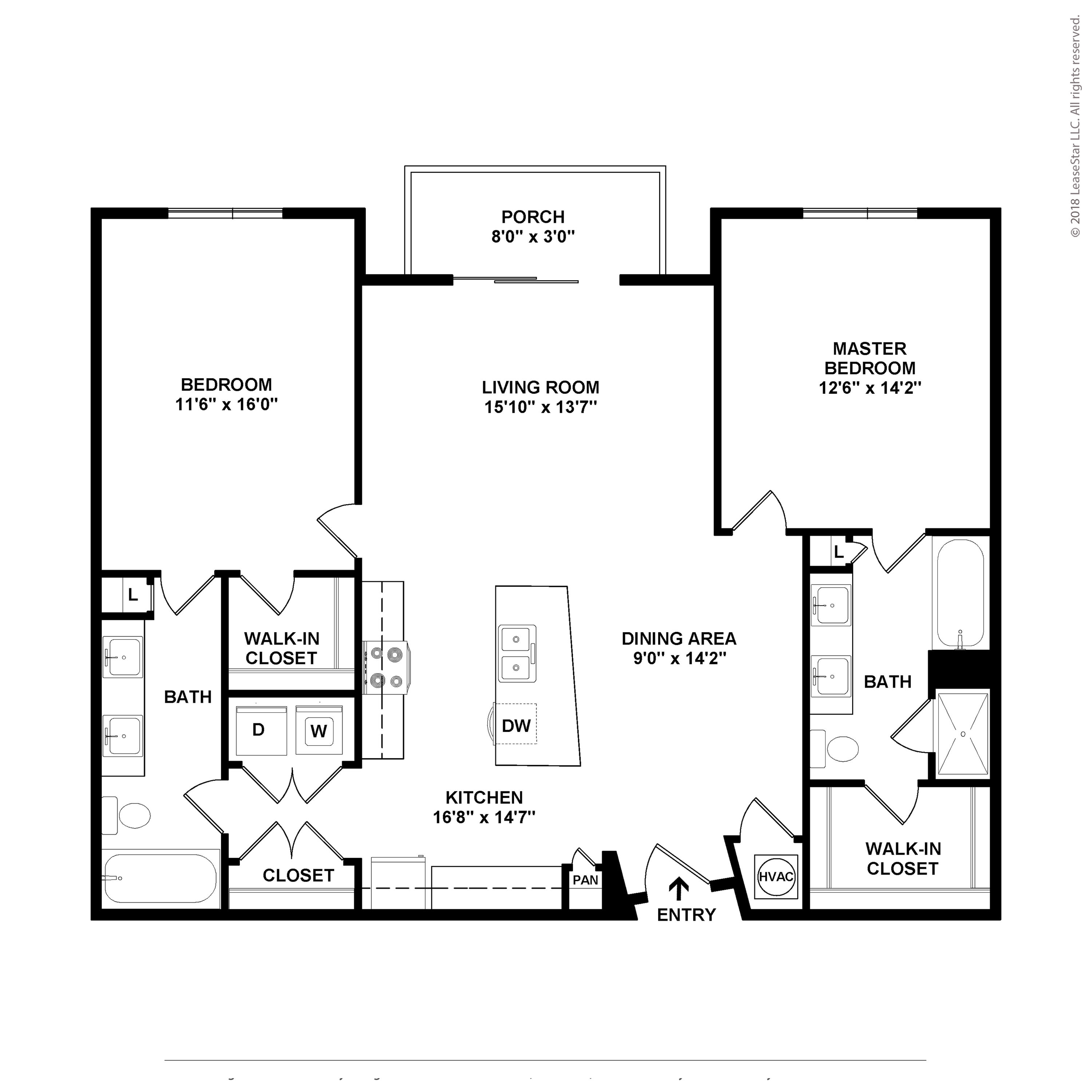 2 Bed/2 Bath-B4