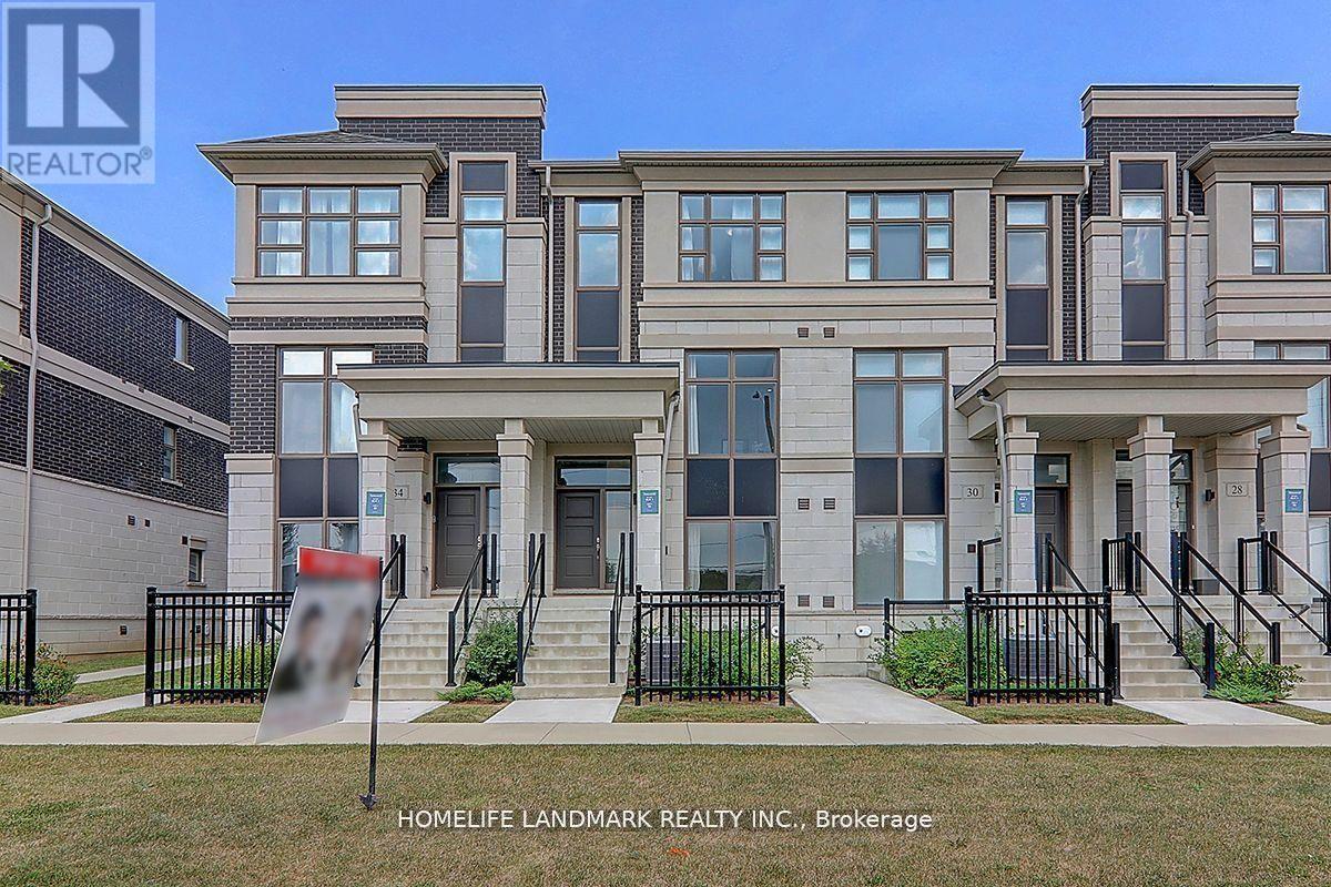 A building with the sign "HOMELIFE LANDMARK REALTY INC., Brokerage" in front of it.