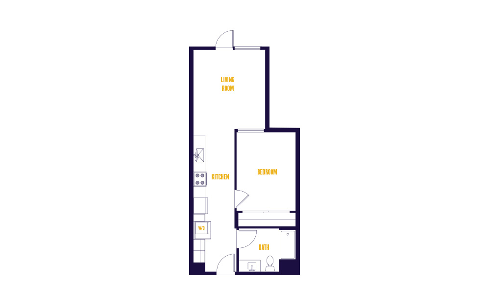 1 Bed/1 Bath-A1.0