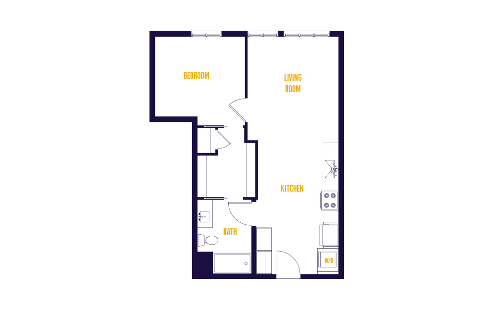 1 Bed/1 Bath-A3.0