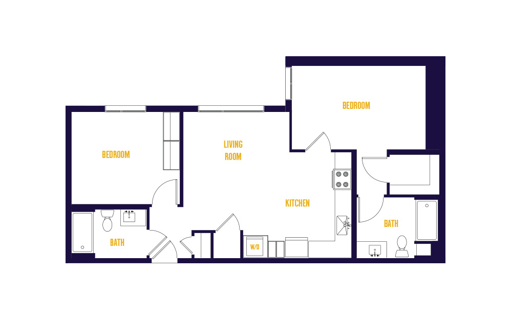 2 Bed/2 Bath-B1.0