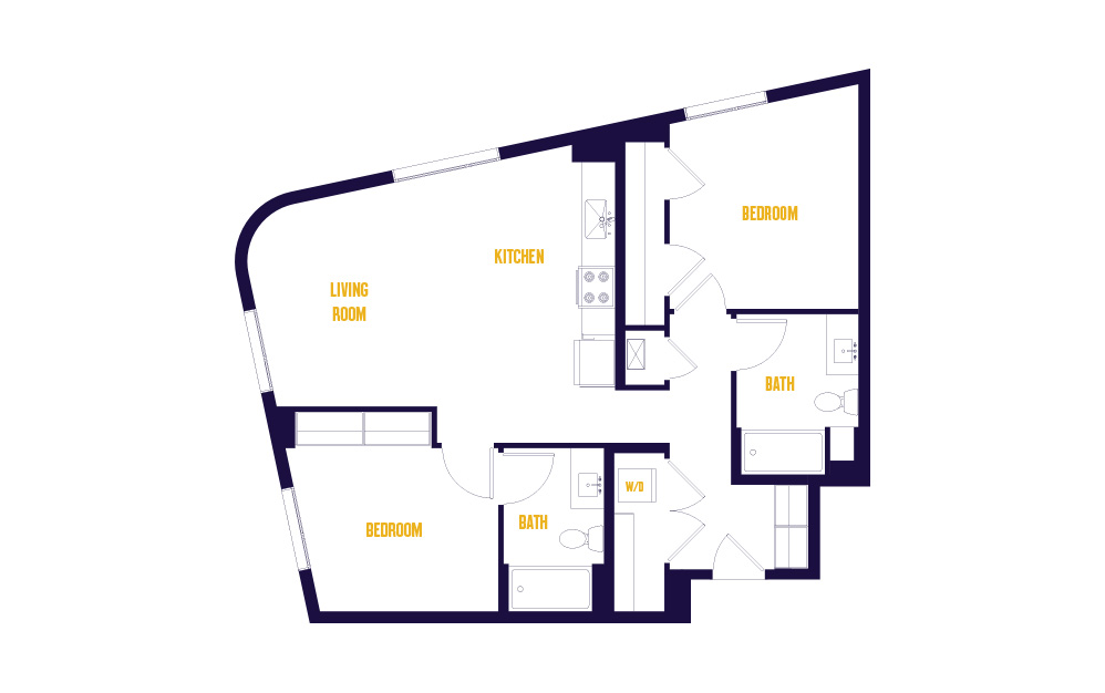 2 Bed/2 Bath-B10