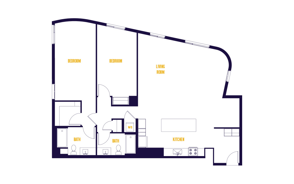 2 Bed/2 Bath-B12.1