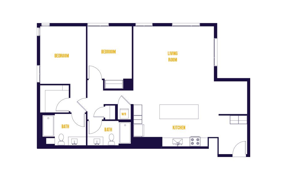2 Bed/2 Bath-B12