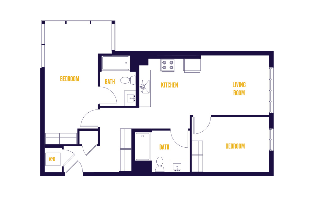 2 Bed/2 Bath-B3.0