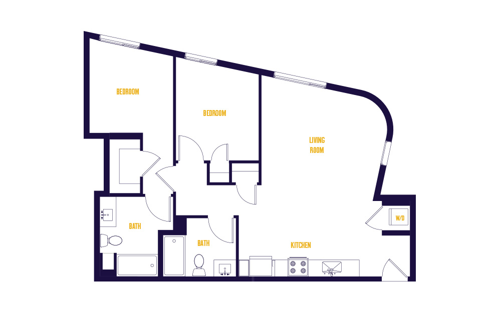 2 Bed/2 Bath-B7.0