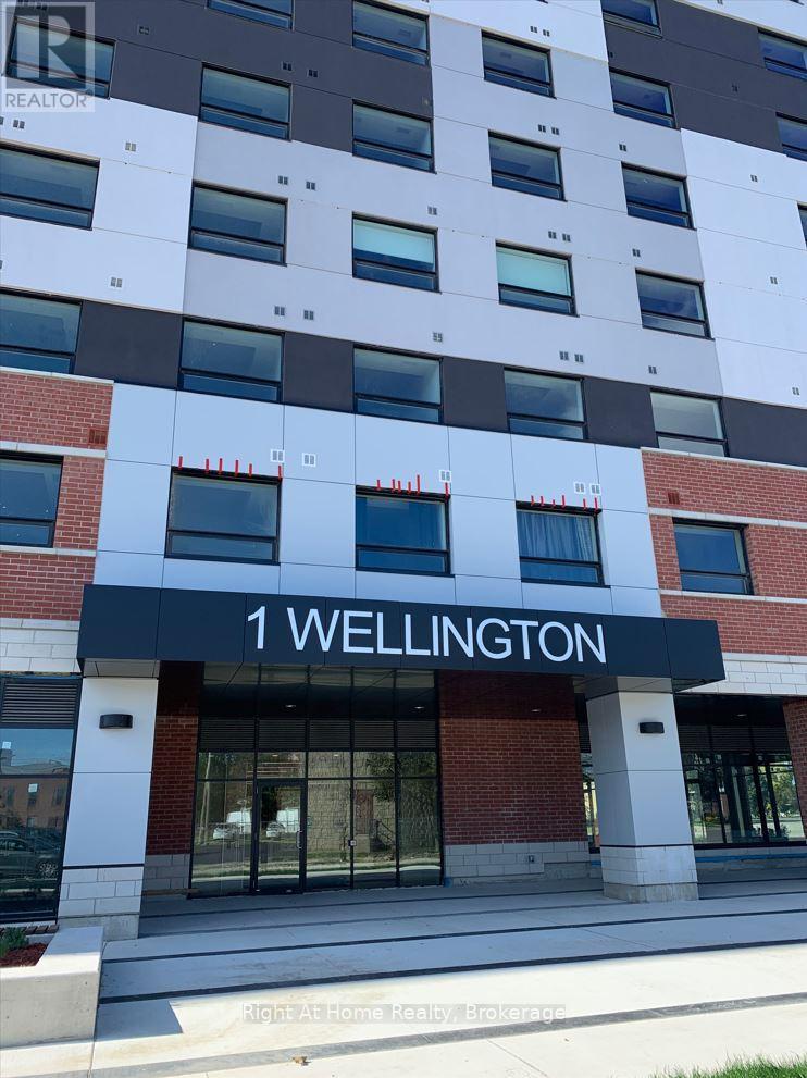 The front of a building with the name 1 Wellington on it.