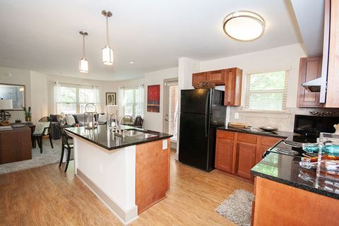 Large Kitchen with island at Centennial Place in Atlanta, Georgia