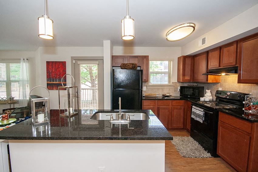 Large Kitchen with Island Large Kitchen with island at Centennial Place in Atlanta, Georgia