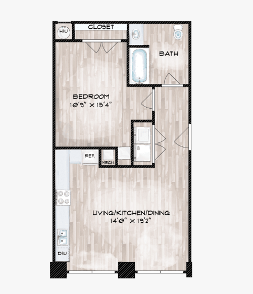 1 Bed C
