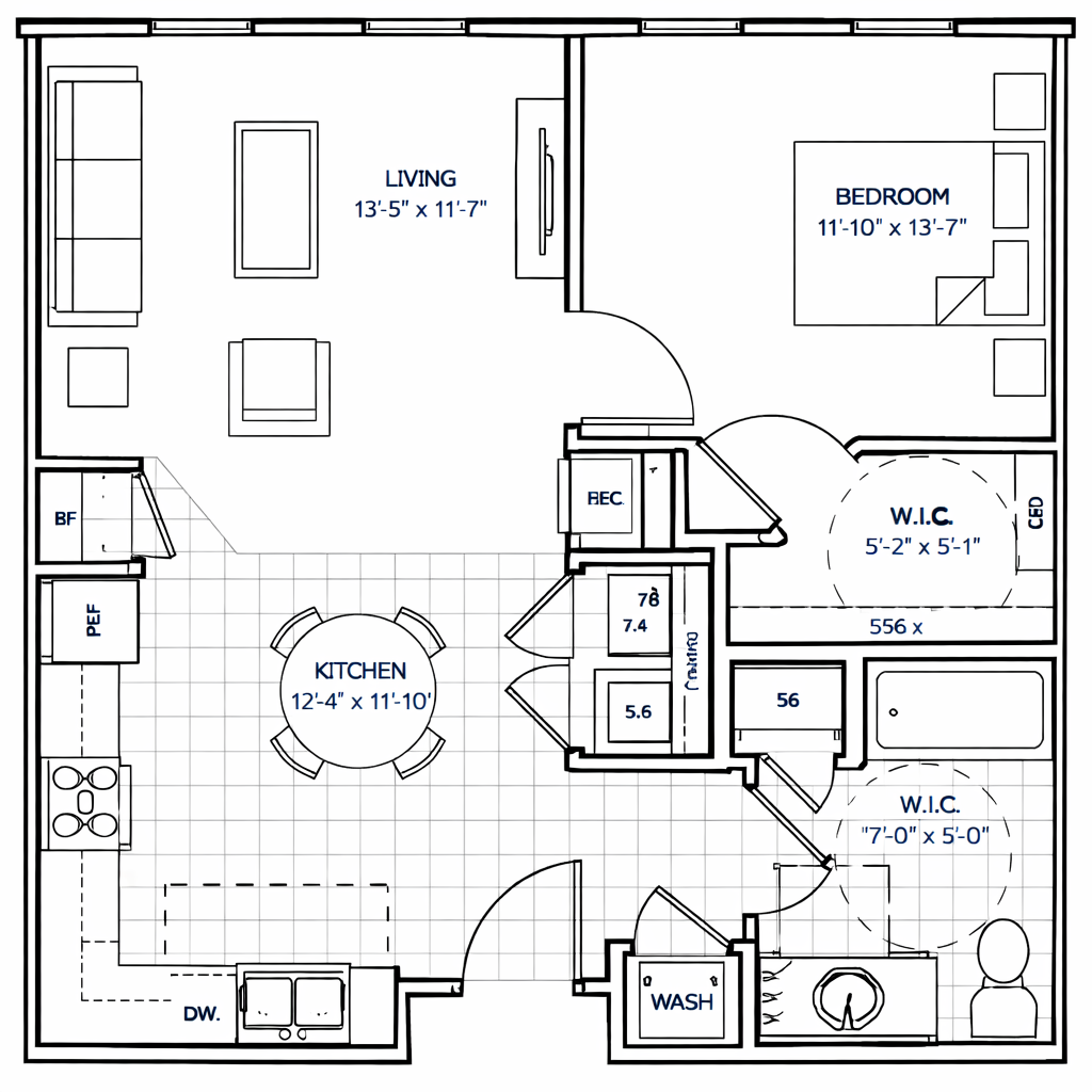 1 Bedroom 1 Bathroom B
