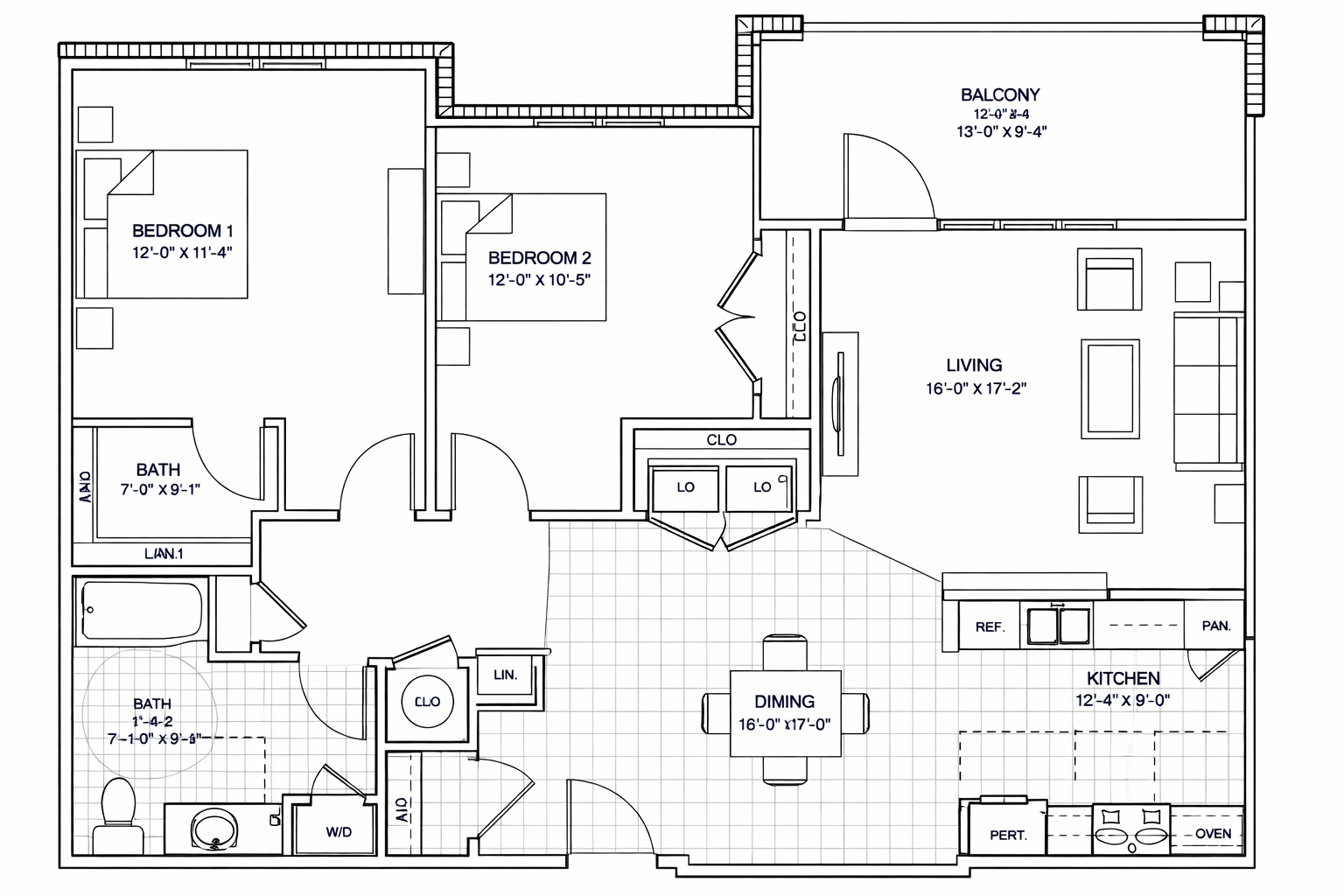 2 Bedroom 1 Bathroom B