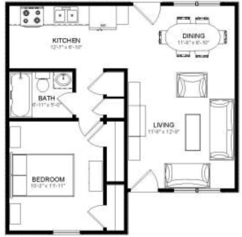 1 Bedroom 1 Bathroom