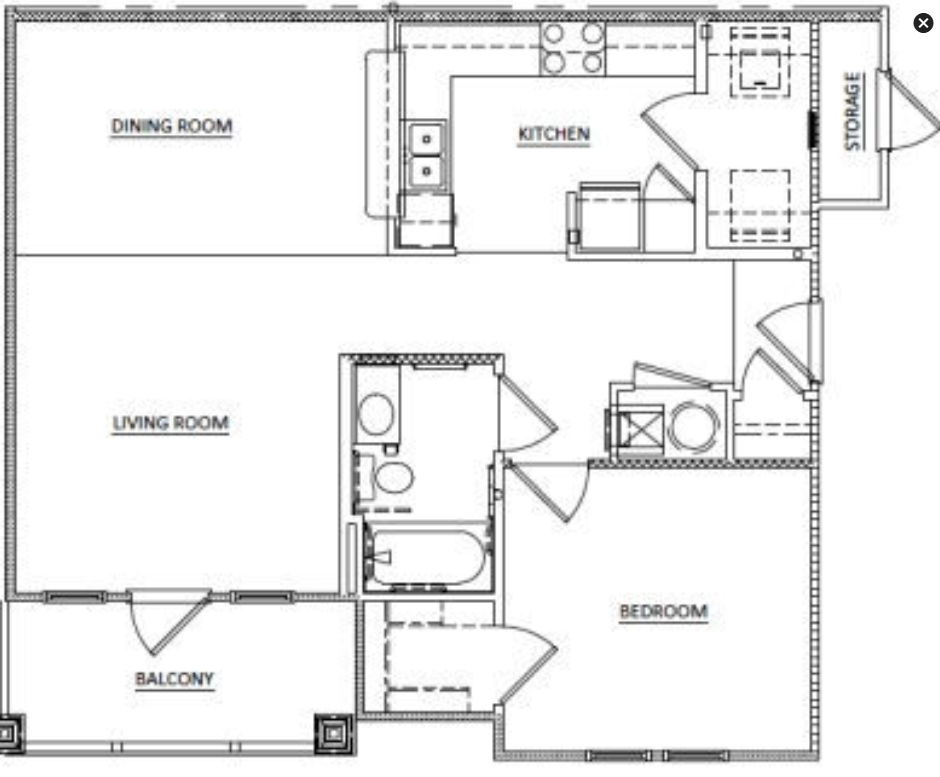 1 Bed, 1 Bath