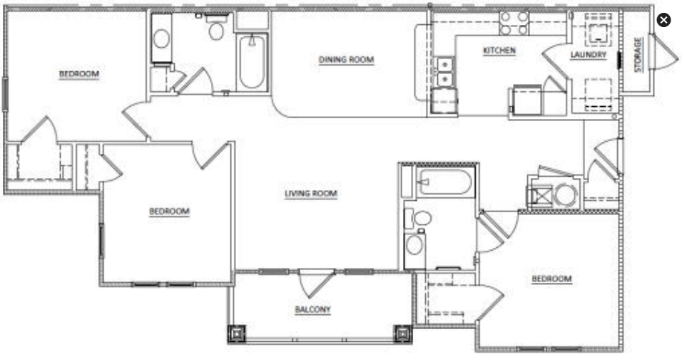 3 Bed, 2 Bath