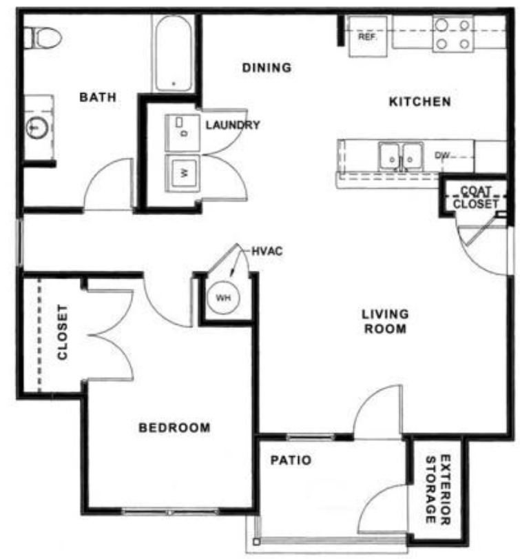 1 Bed, 1 Bath
