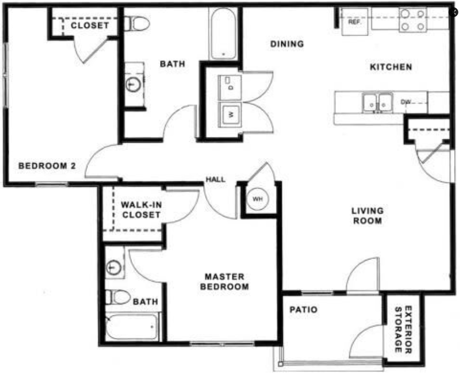 2 Bed, 2 Bath