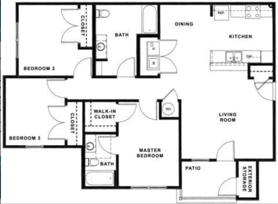 3 Bed, 2 Bath