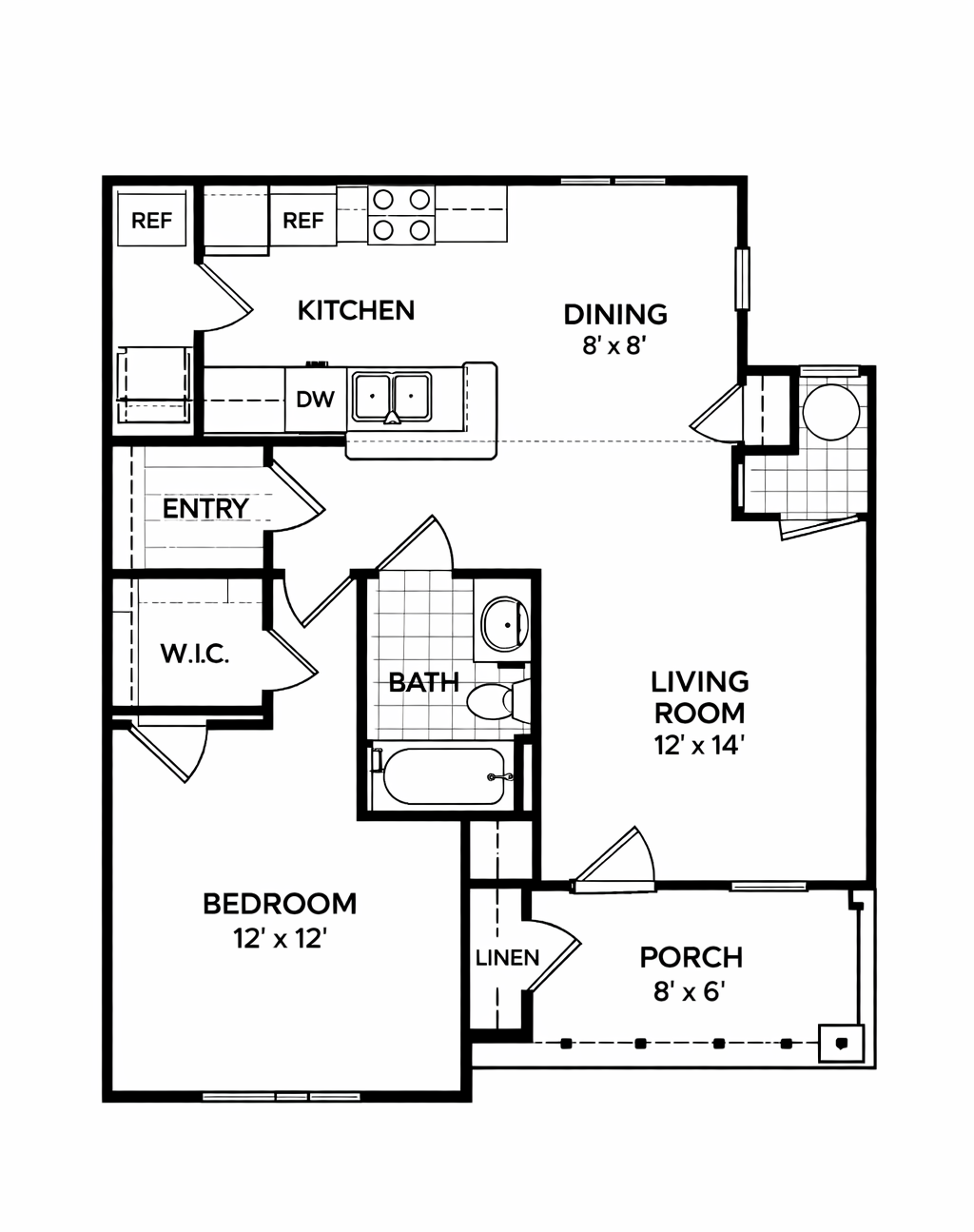 1 Bedroom 1 Bathroom