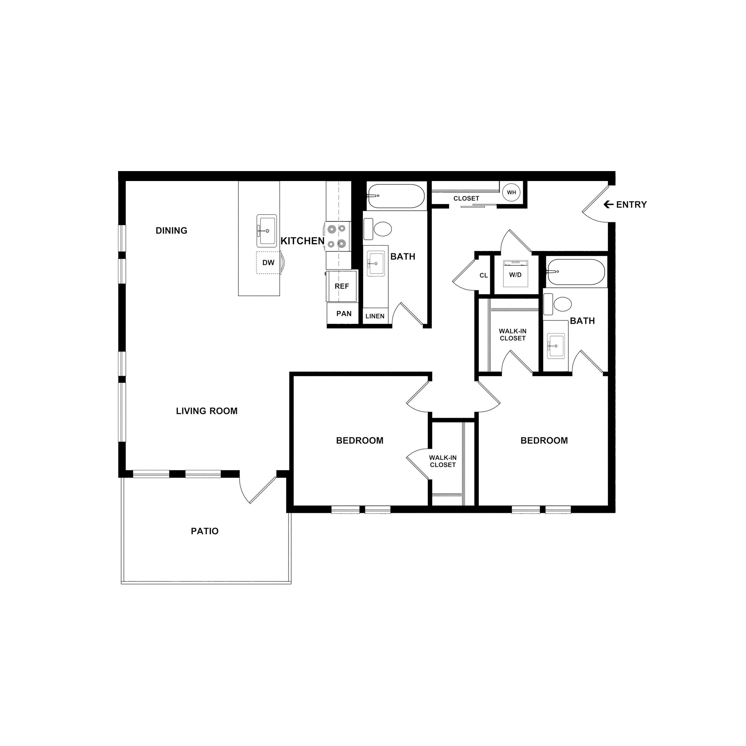 2 Bed 2 Bath Garden with Detached Garage - 1104