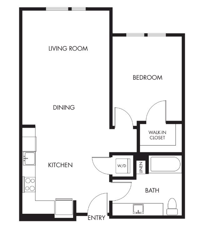 1 Bed 1 Bath Podium - 761