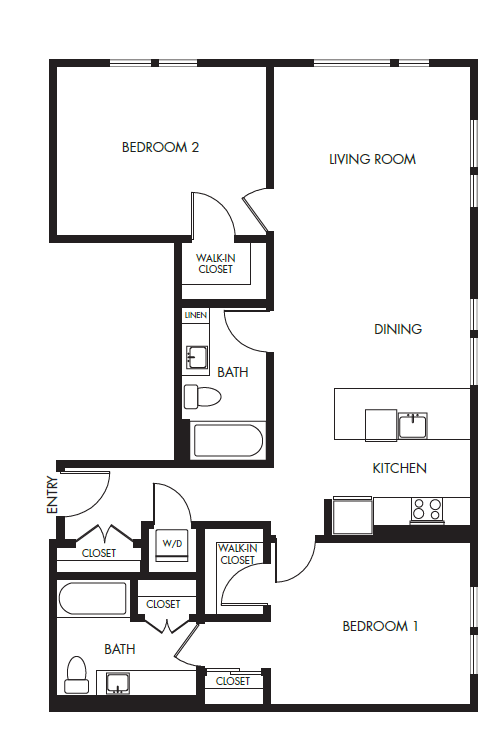 2 Bed 2 Bath Podium - 1156
