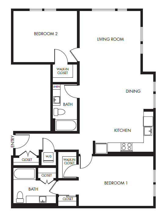 2 Bed 2 Bath Podium - 1237