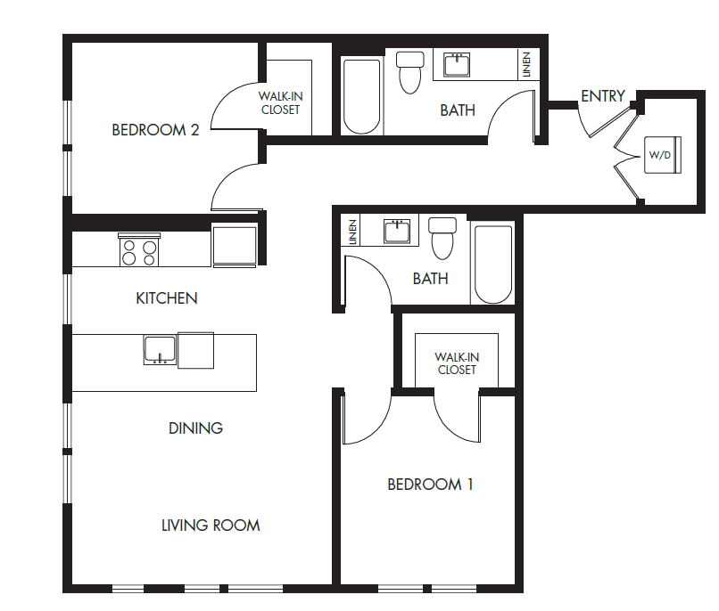 2 Bed 2 Bath Podium - 1005