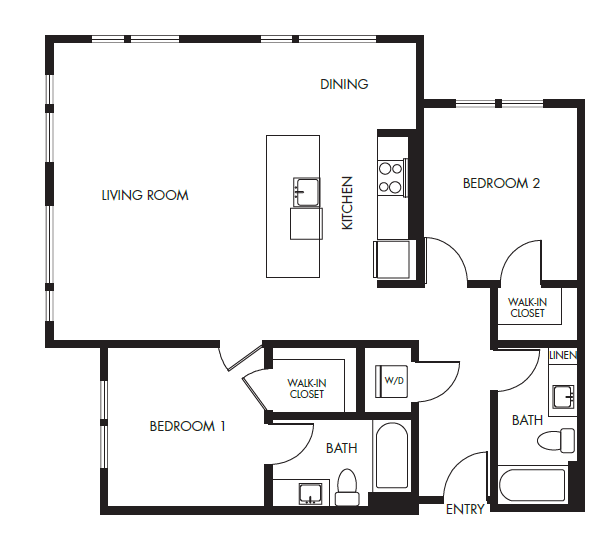 2 Bed 2 Bath Podium - 1108