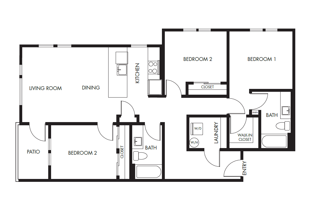 3 Bed 2 Bath Garden - 1226