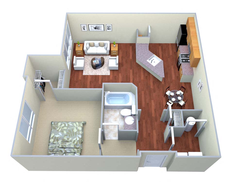 A1 Floor plan at Walton Oaks, Georgia, 30901