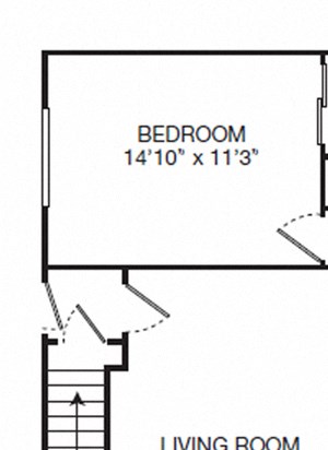 Floor Plan - 1 Bedroom Beverwyck Gardens