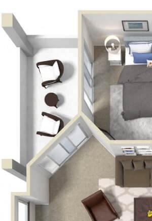 2 bedroom 2 bath apartment floor plan