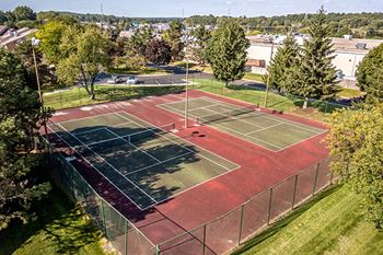 tennis court at apartment complex