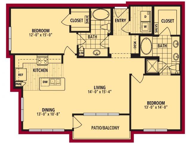 Palazzo Bello Floorplan Bello Floorplan 1243 sf