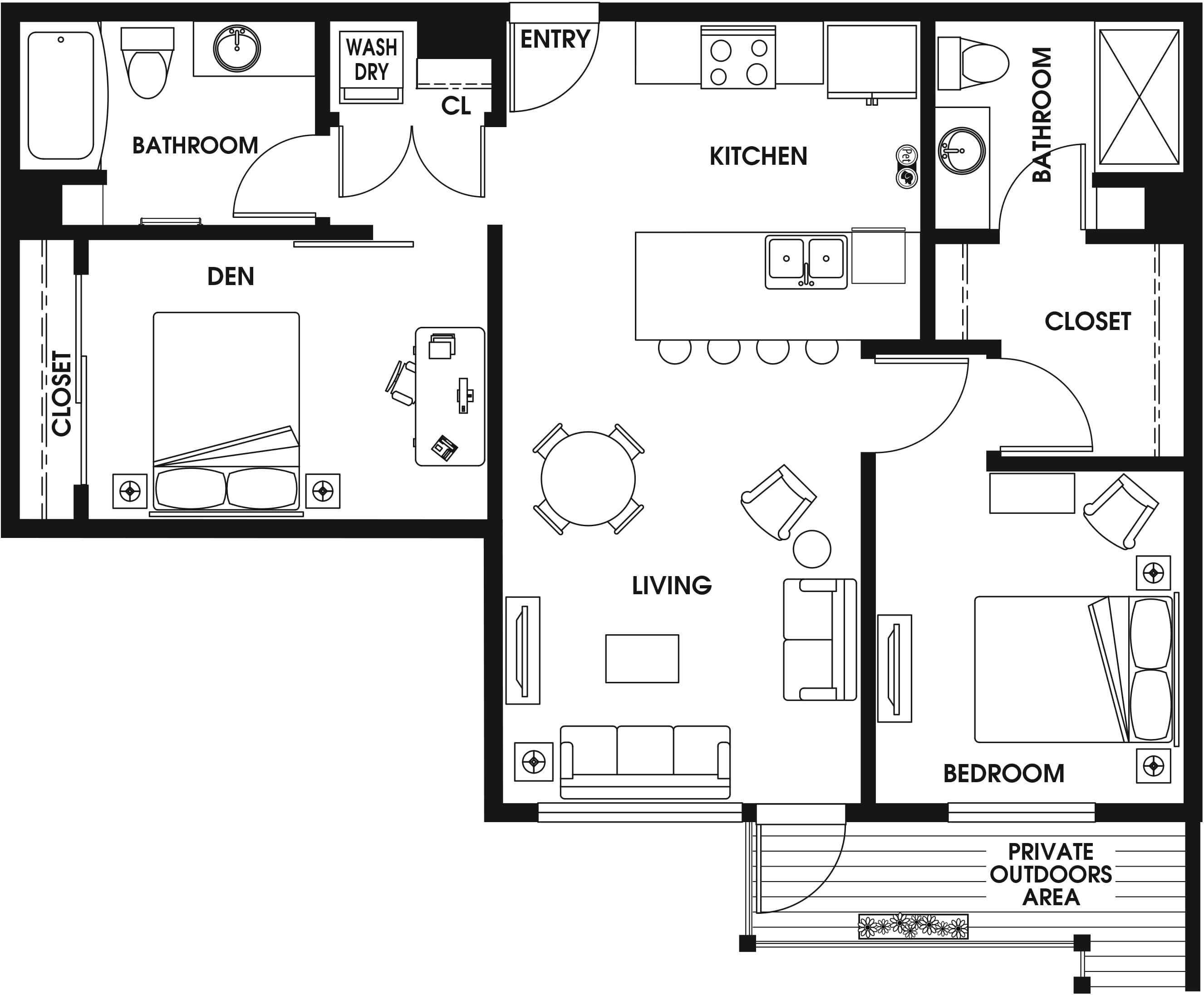 1 Bed/2 Bath Den-B6_P