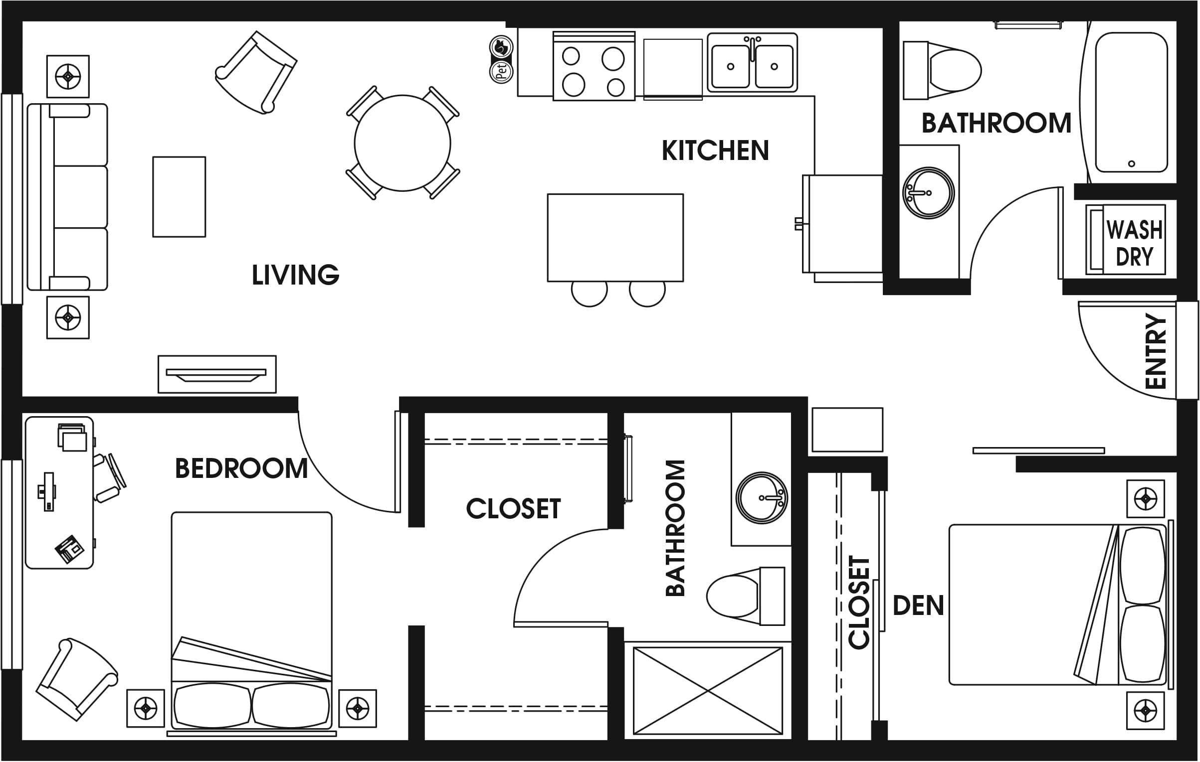 1 Bed/2 Bath Den ARCH-B7_N2